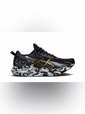 ASICS Men's Black and Gold Athletic Running Shoe